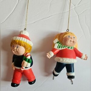 Vintage Cabbage Patch Kids Christmas Ornaments Set 80s Tree Decor Retro